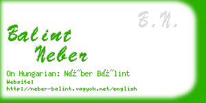 balint neber business card